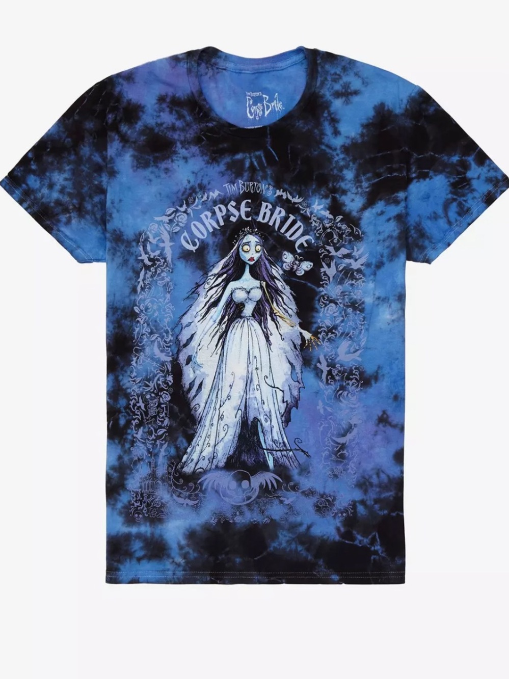 Tim Burton Corpse Bride Graphic Tee T-shirt Emily purple Tie Dye Jr. Medium XS/S